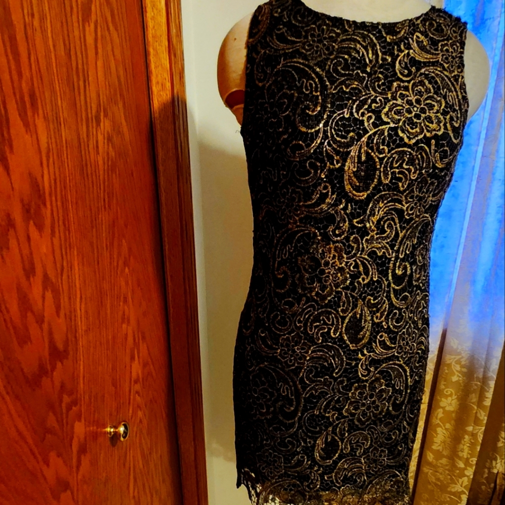 Charlotte Russe Black Sheath Cocktail Dress Sz Lg Bodyicon